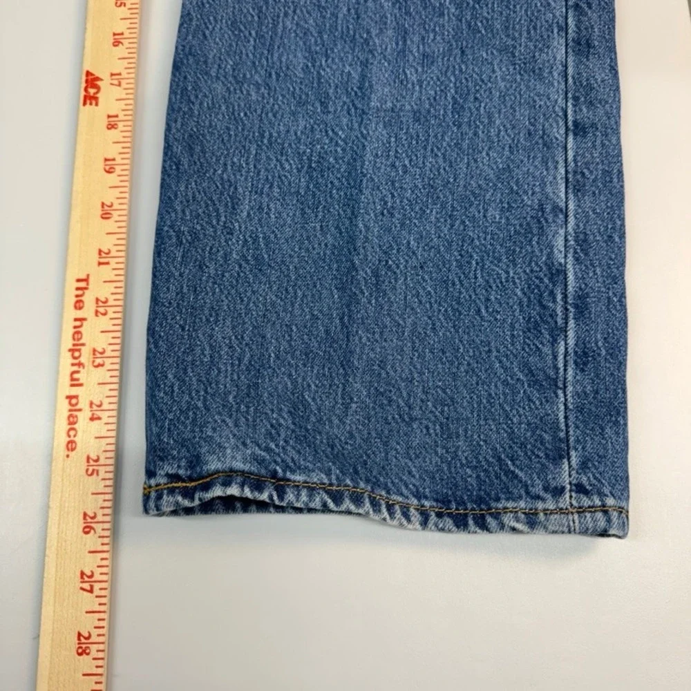 Levis 501 Original Fit Mens Blue Denim Jeans Straight Leg 38x29 Medium Wash